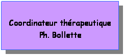 Zone de Texte:  
Coordinateur thrapeutique
Ph. Bollette

